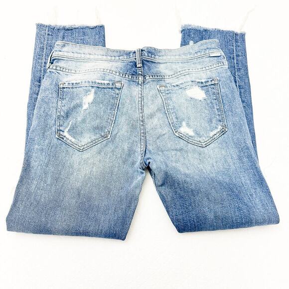 Mother The Dropout Fray Reckless Ripped Raw Hem Denim Jeans SIze 28 - Picture 5 of 10